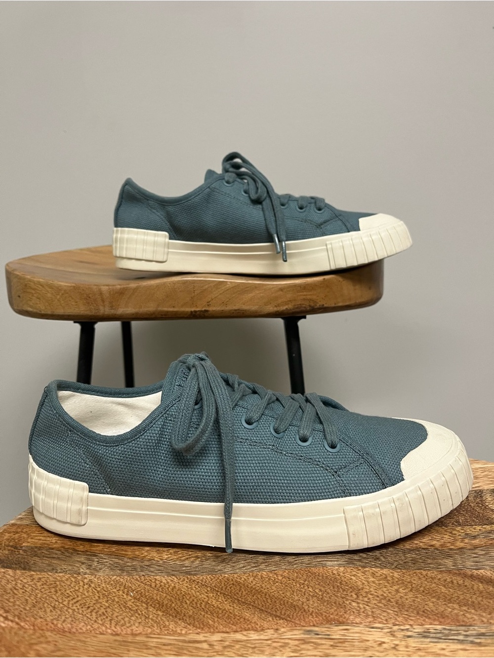 Taos One Vision Canvas Sneakers in Dusty Blue- Size 8